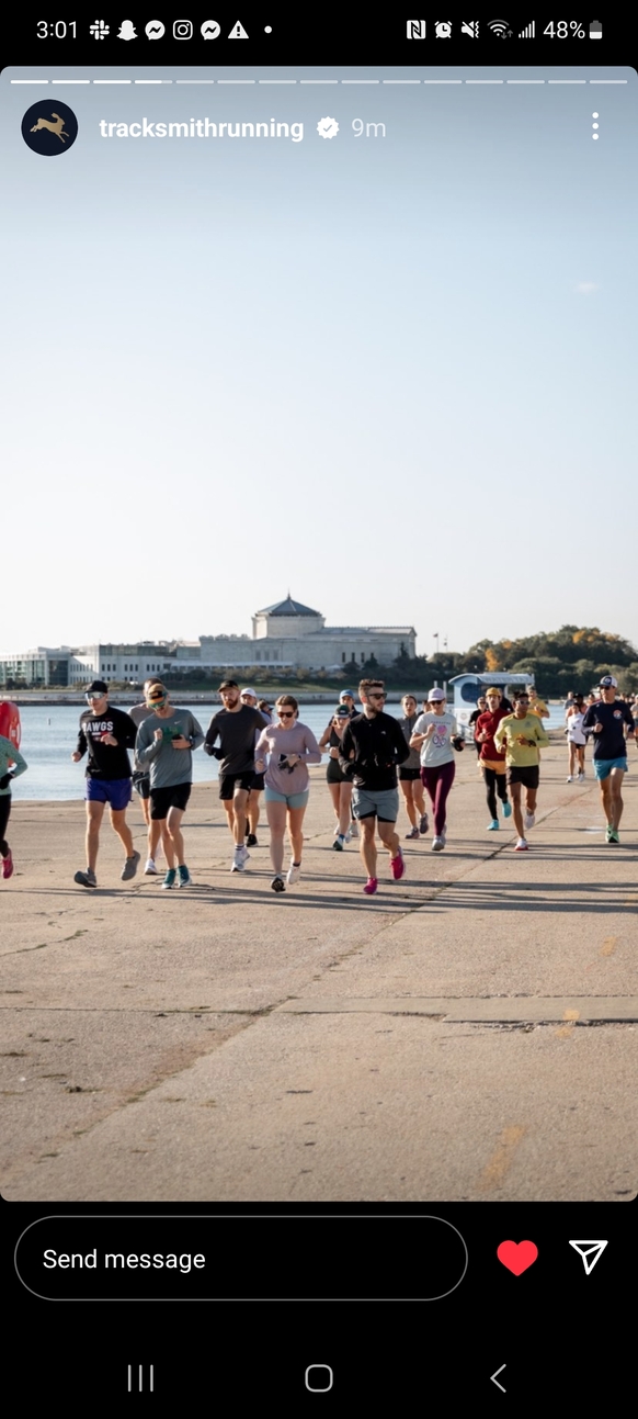 We were featured on Tracksmith’s Instagram profile (far right).